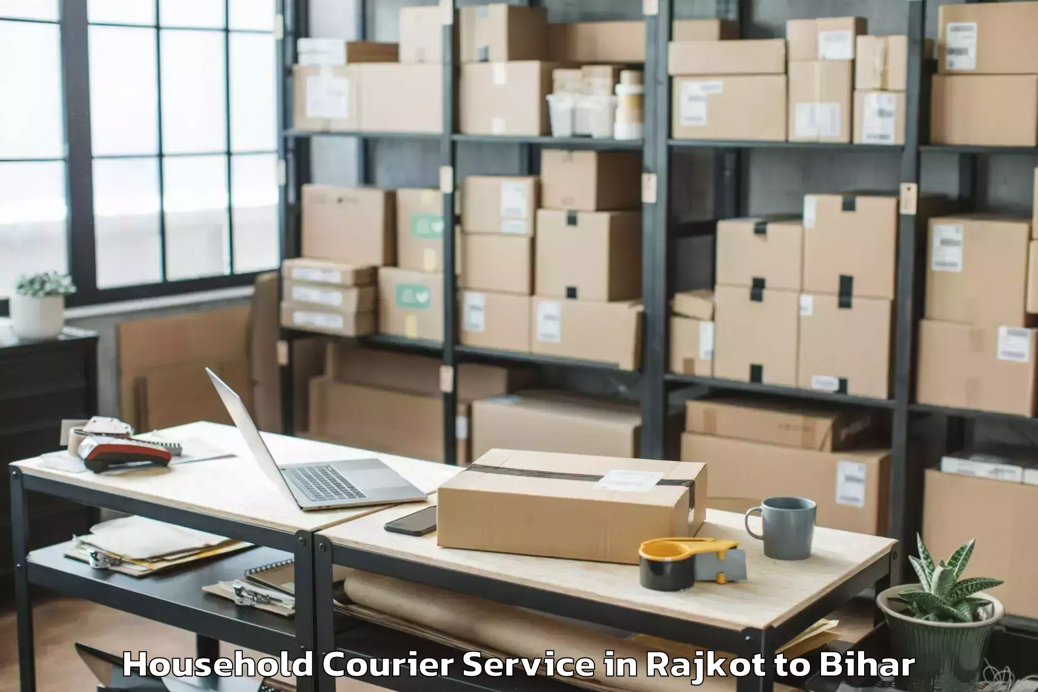 Quality Rajkot to Salkhua Household Courier